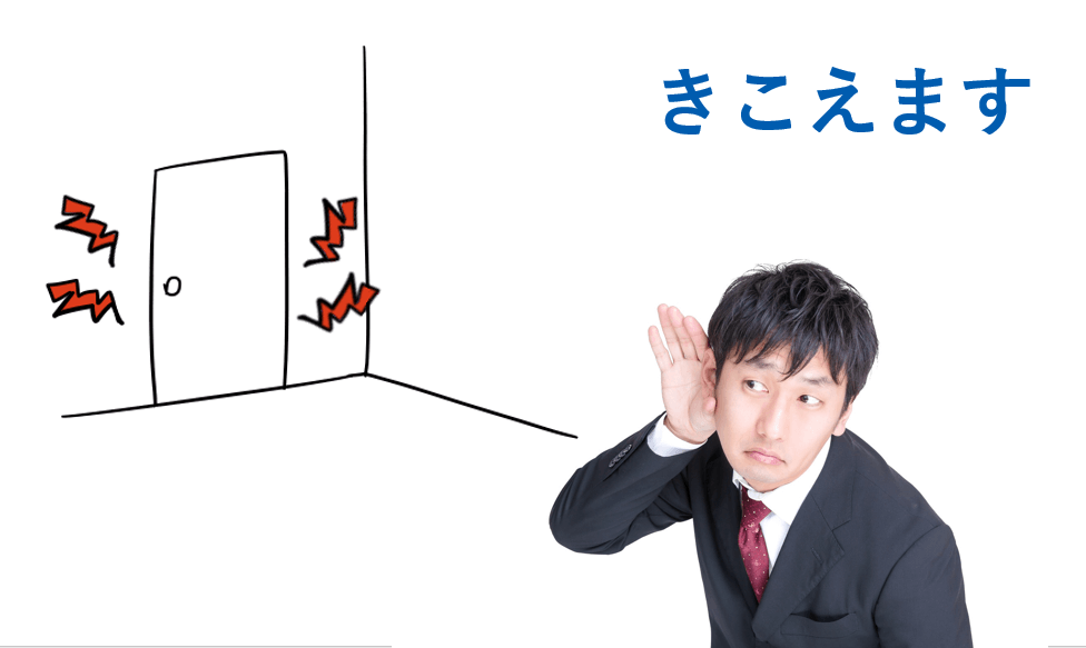 みん日 第27課 1 の教案とイラスト 可能動詞 見えます 聞こえます