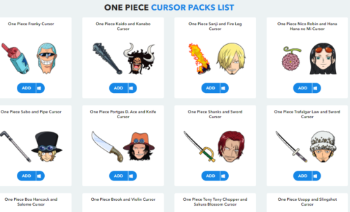 One Piece Nico Robin and Hana Hana no Mi cursor – Custom Cursor